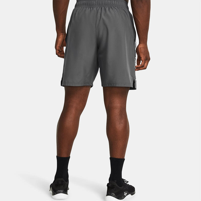 Short Ua Woven Gris Wordmark Under Armour Hombre