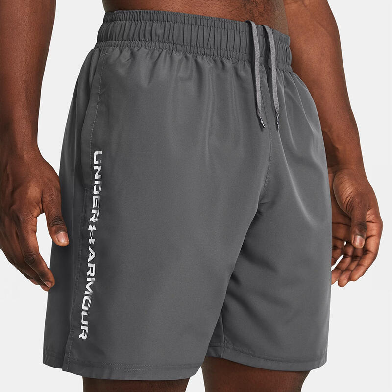 Short Ua Woven Gris Wordmark Under Armour Hombre