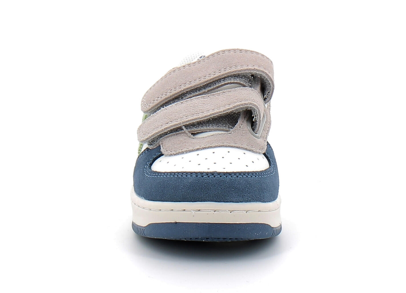 Basket à scratch pour enfant TIEMPO SCRATCH CUIR FENDU MULTICOLORE 2/5