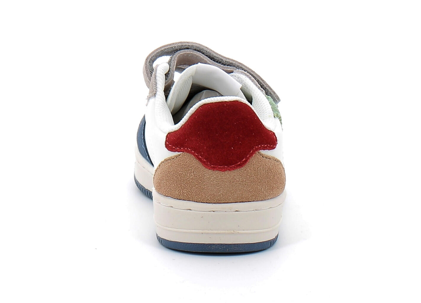 Basket à scratch pour enfant TIEMPO SCRATCH CUIR FENDU MULTICOLORE 4/5