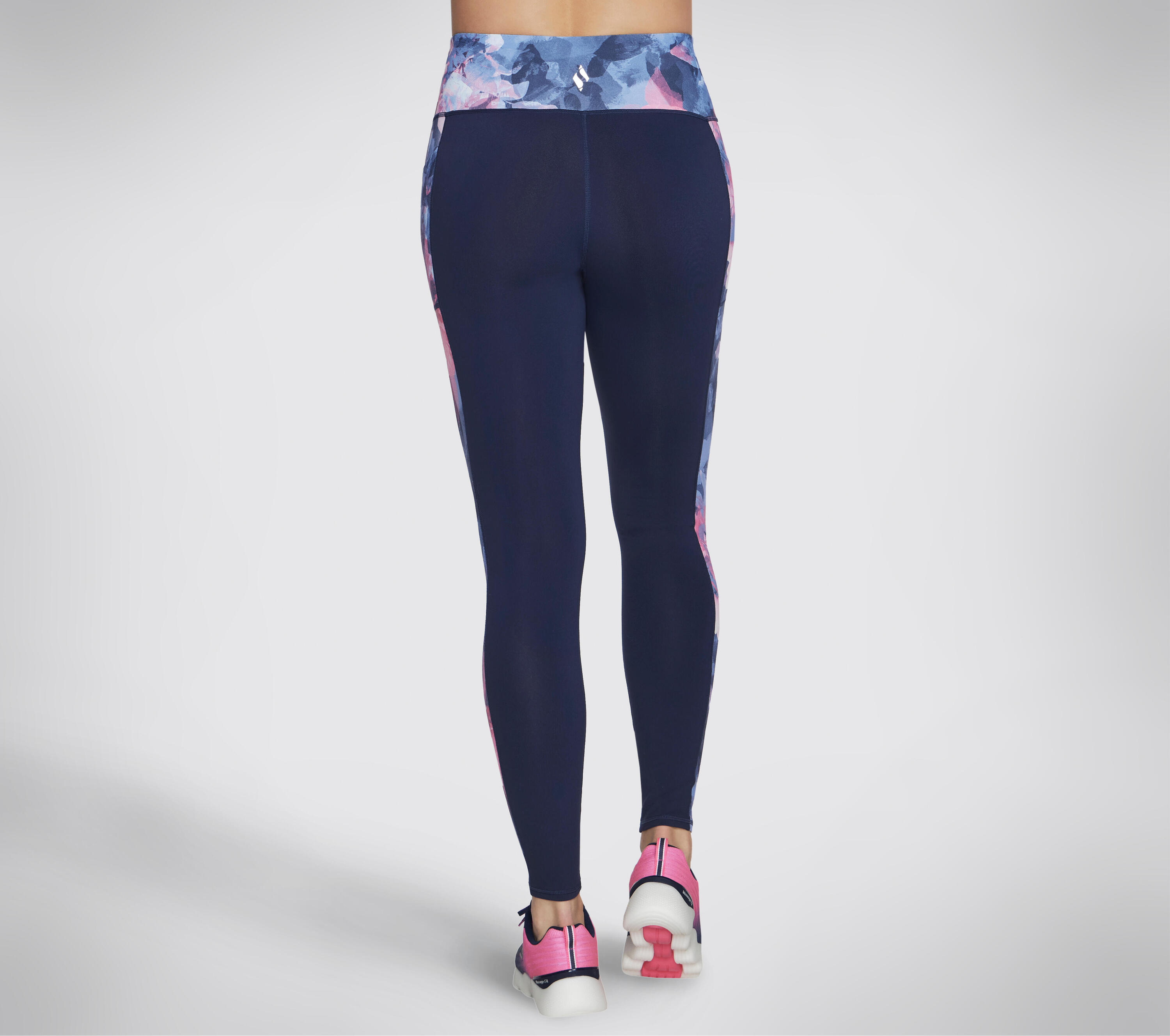 Damen SKECHERS GOWALK SUMMER ROSE HW FL LEGGING Tights lang Dunkelblau 2/4