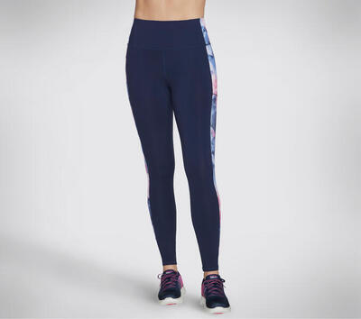 Damen SKECHERS GOWALK SUMMER ROSE HW FL LEGGING Tights lang Dunkelblau