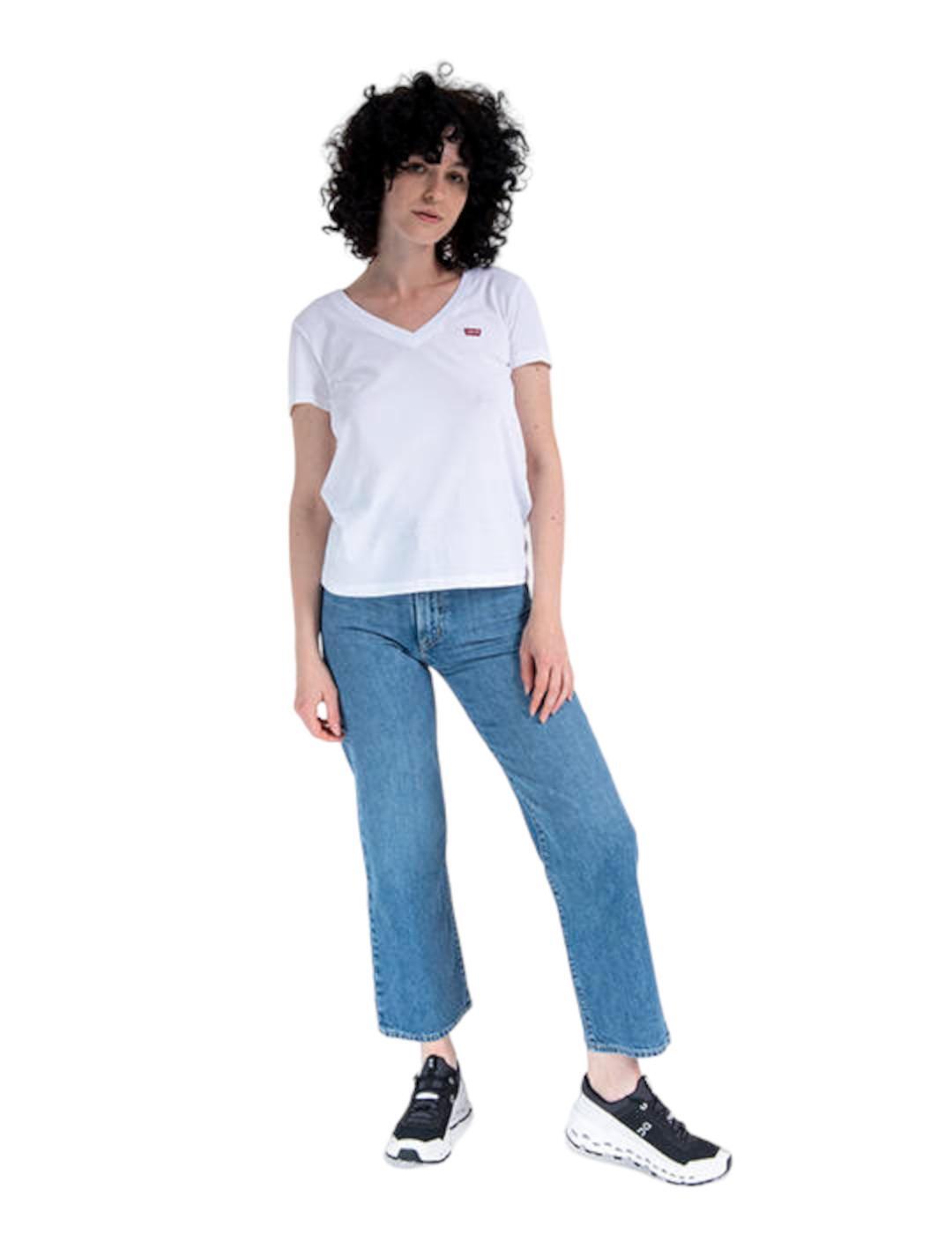 Camiseta para Mujer Levis Perfect vneck  Blanco 3/5
