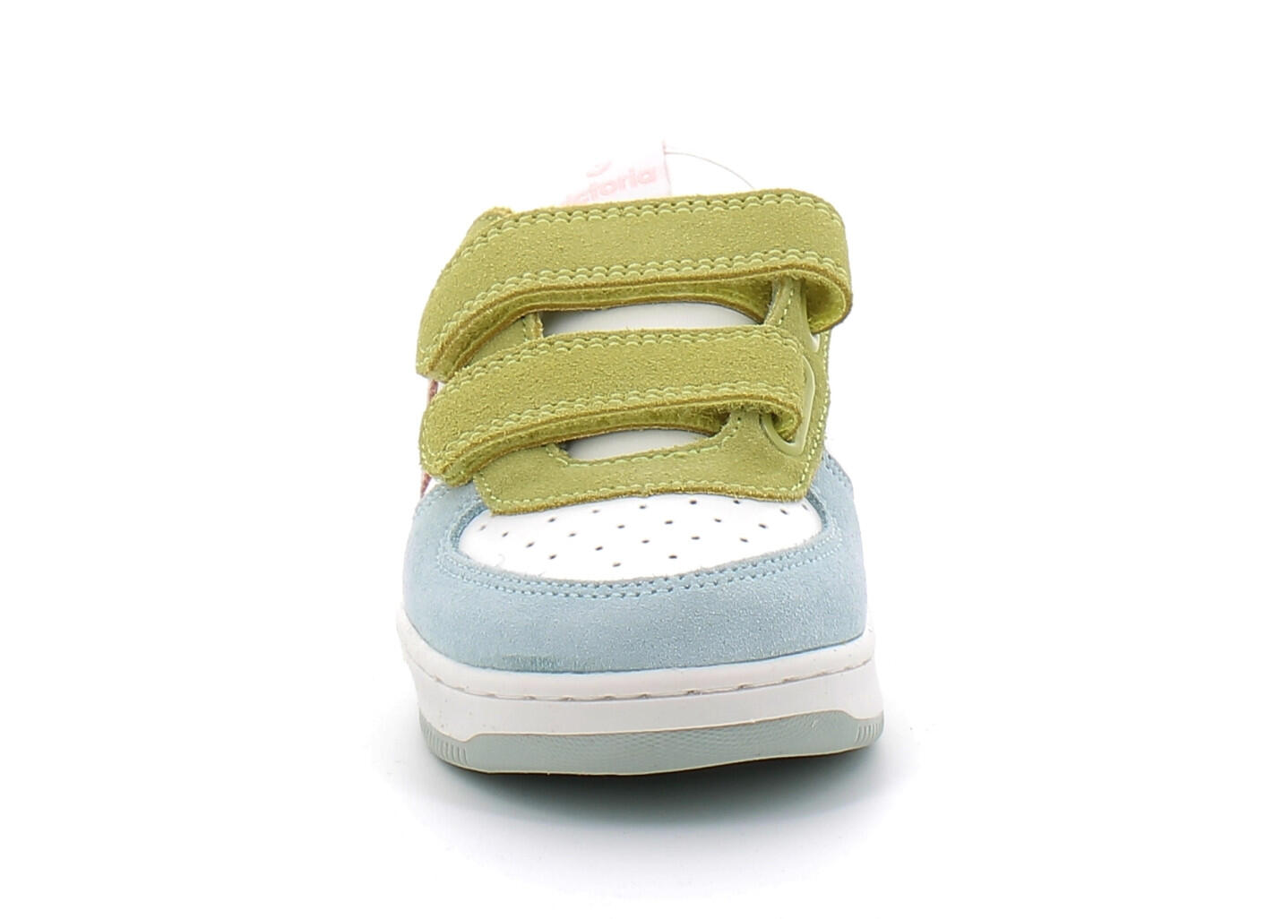Basket à scratch pour enfant TIEMPO SCRATCH CUIR FENDU MULTICOLORE 2/5
