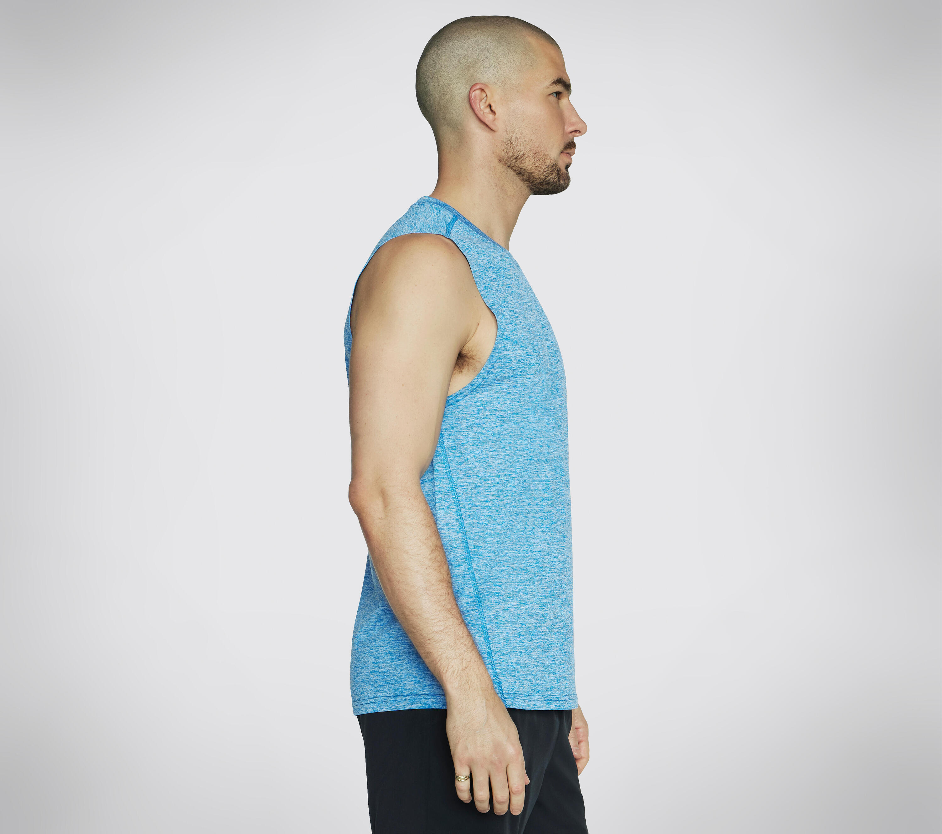 T-shirt/Débardeur GODRI CHARGE MUSCLE pour homme Bleu / Blanc 3/3