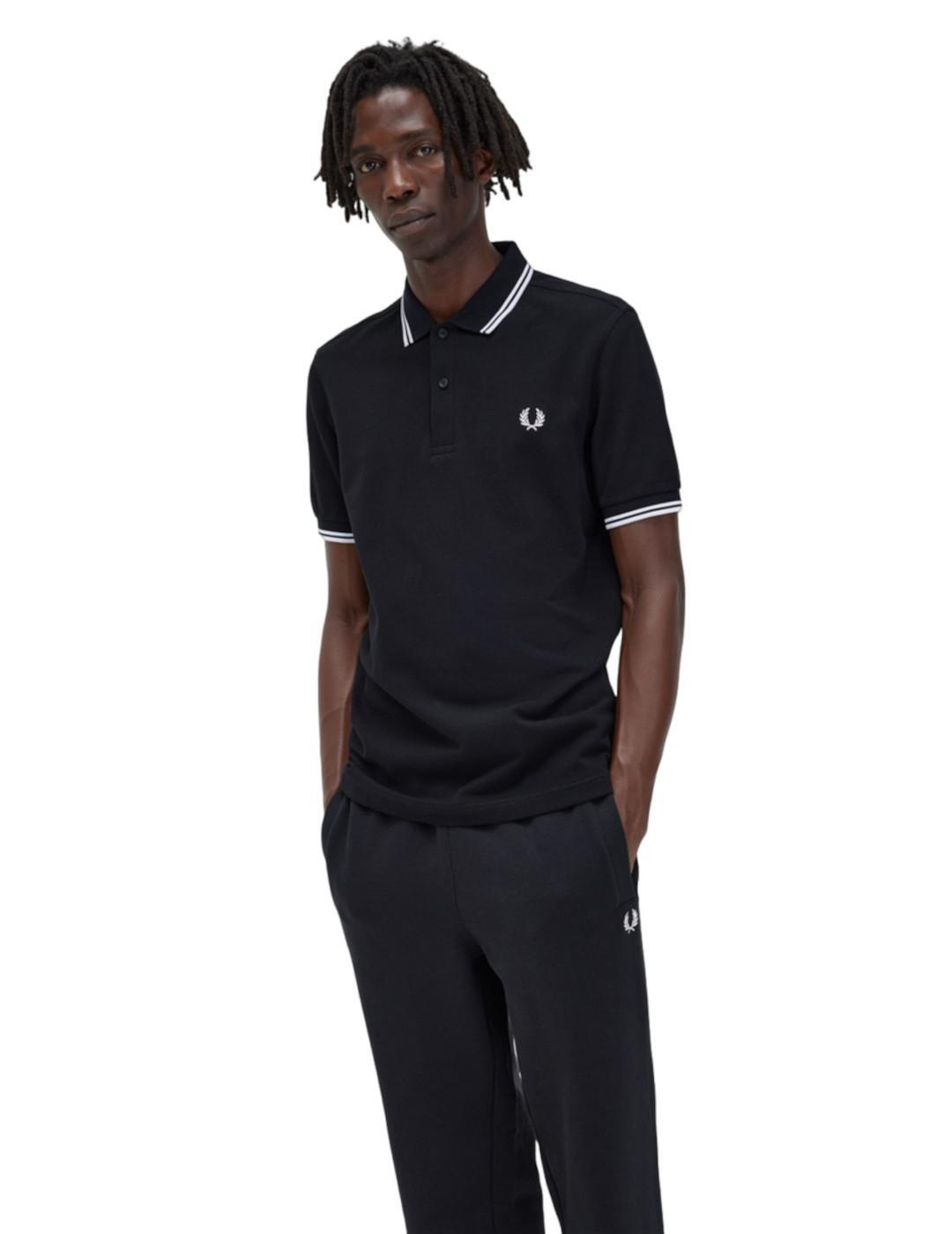 Sailing polo, shirts para Hombre Fred perry Twin tipped Negro 5/6
