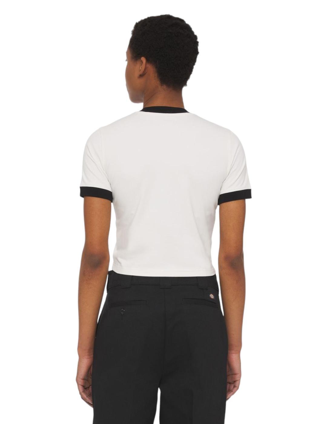 Camiseta para Mujer Dickies Herndon ringer Blanco 4/4
