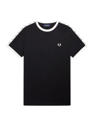 T-Shirt für Männer Fred Perry Ringer Schwarz