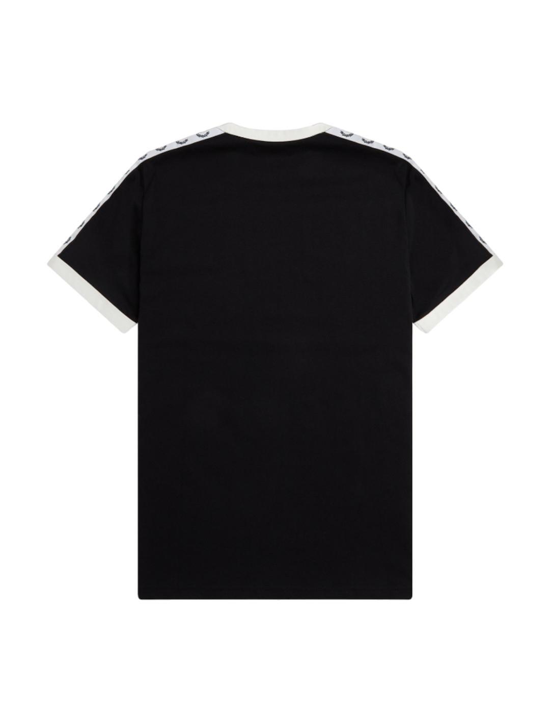T-shirt pour homme Fred Perry Taped Noir 2/6