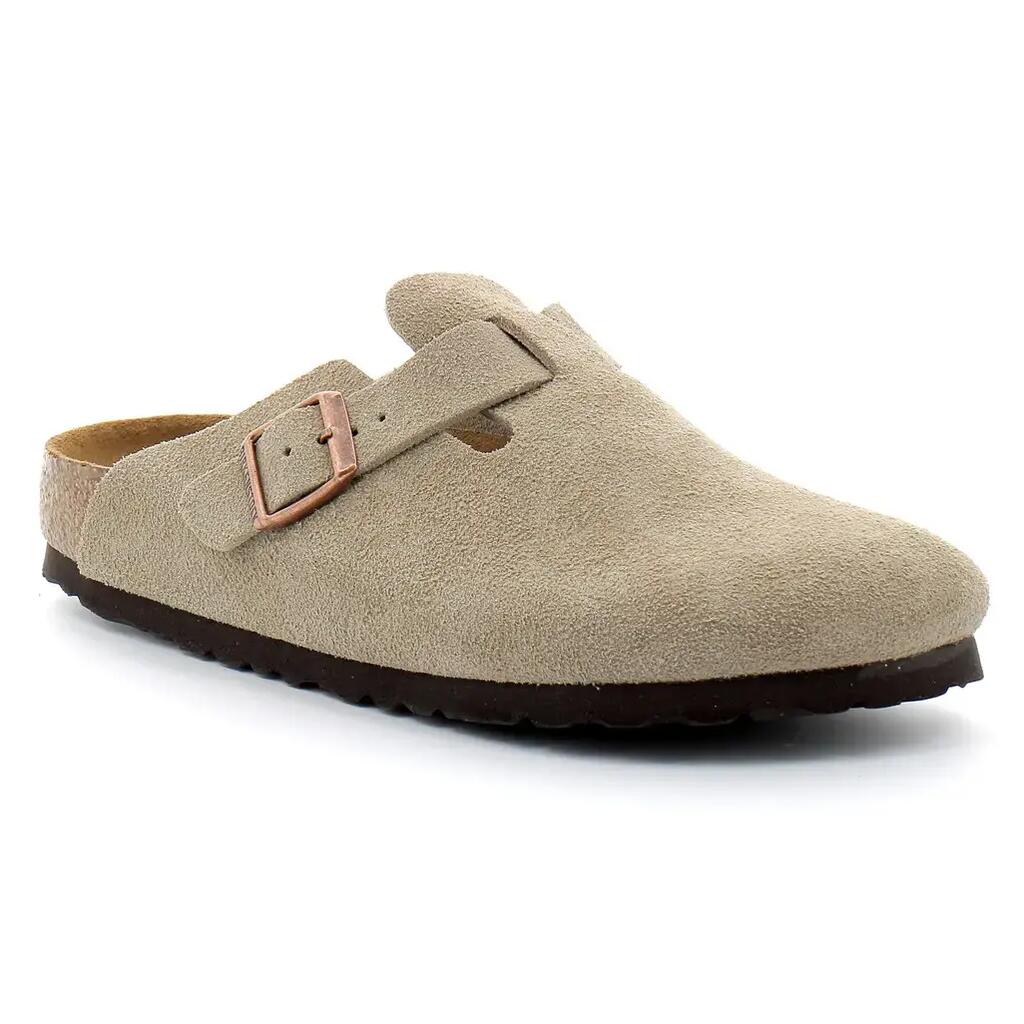 Birkenstock Boston Soft Footbed Suede Taupe