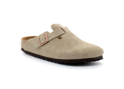 Birkenstock boston soft footbed suede taupe