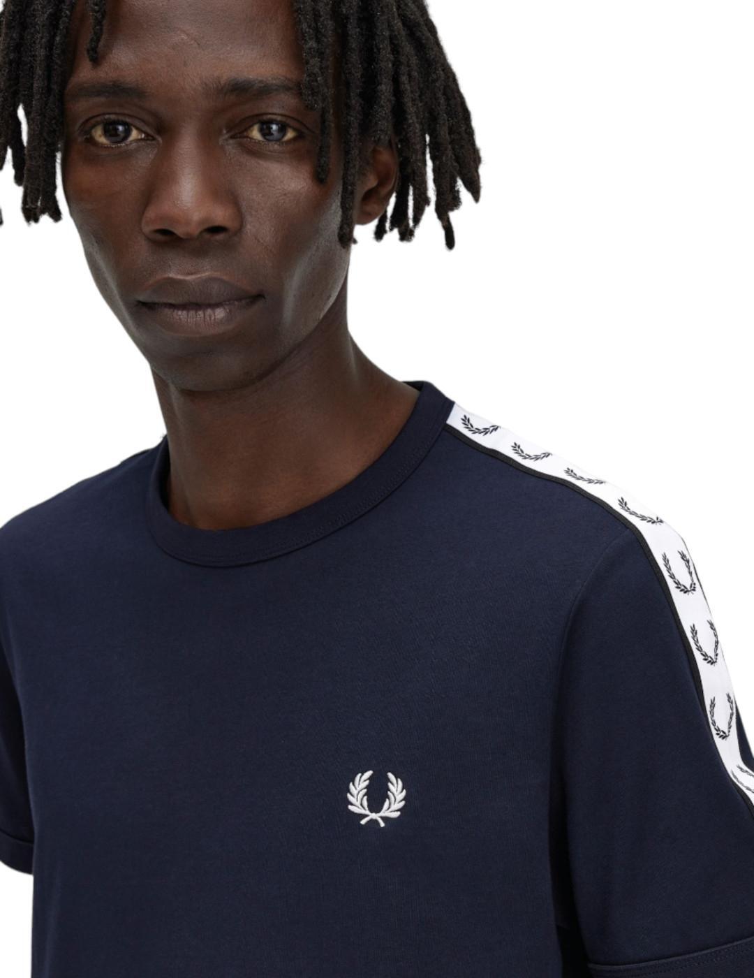T-shirt pour homme Fred Perry Ringer Marine 6/6