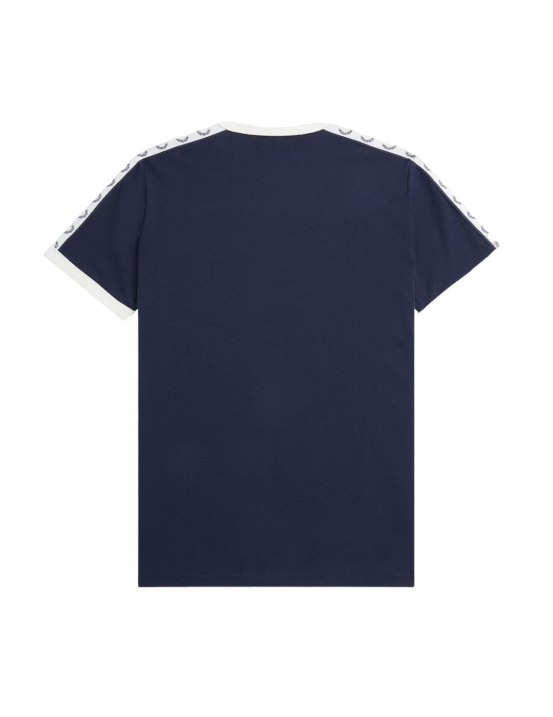 T-shirt pour homme Fred Perry Ringer Marine 3/6