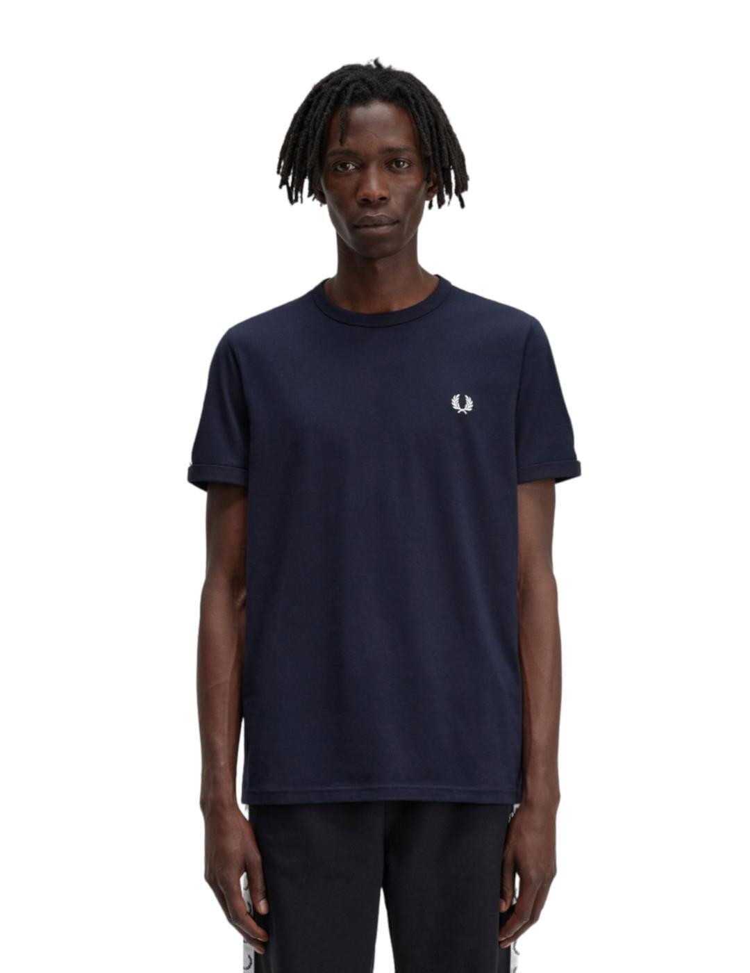 T-shirt pour homme Fred Perry Ringer Marine 4/6