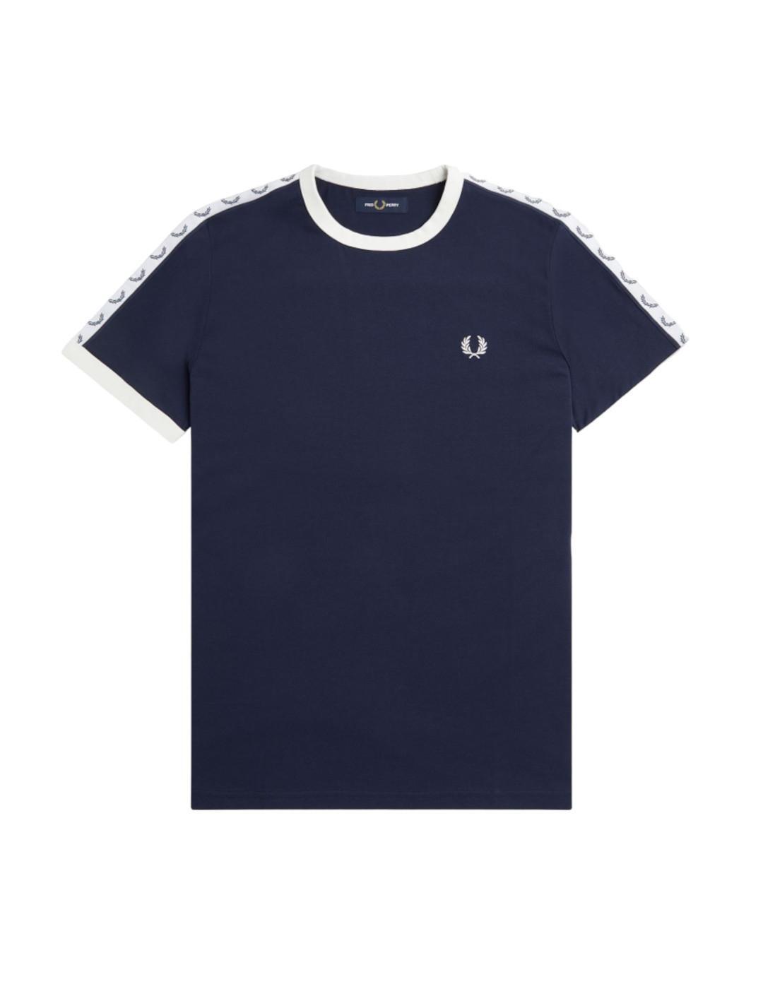 T-shirt pour homme Fred Perry Ringer Marine 2/6
