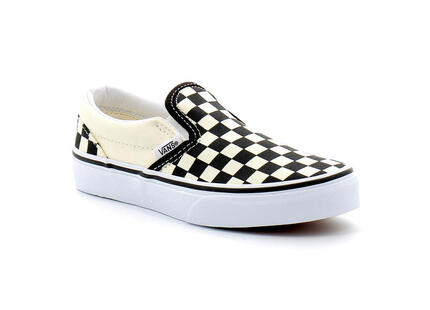 Vans UY Classic Slip-On Sneakers (Checkerboard) Negro/Blanco - Niños