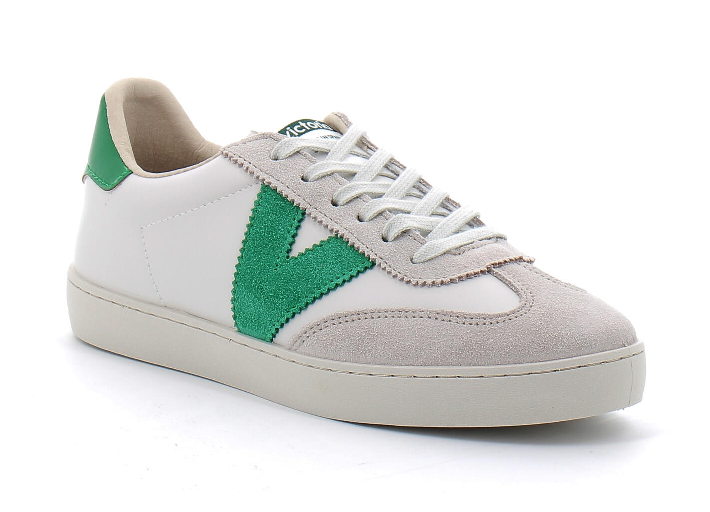 VICTORIA Berlin Faux Leather & Split Womens Sports Low Top Lace Up Trainers