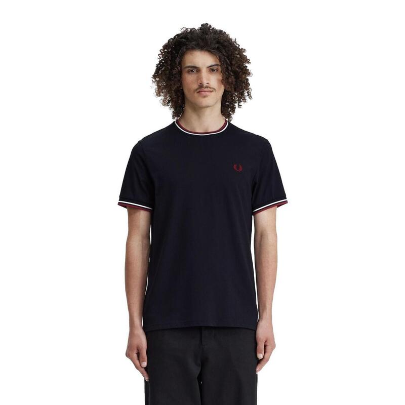 Camiseta de manga corta para Hombre Fred perry Perry twin Marino