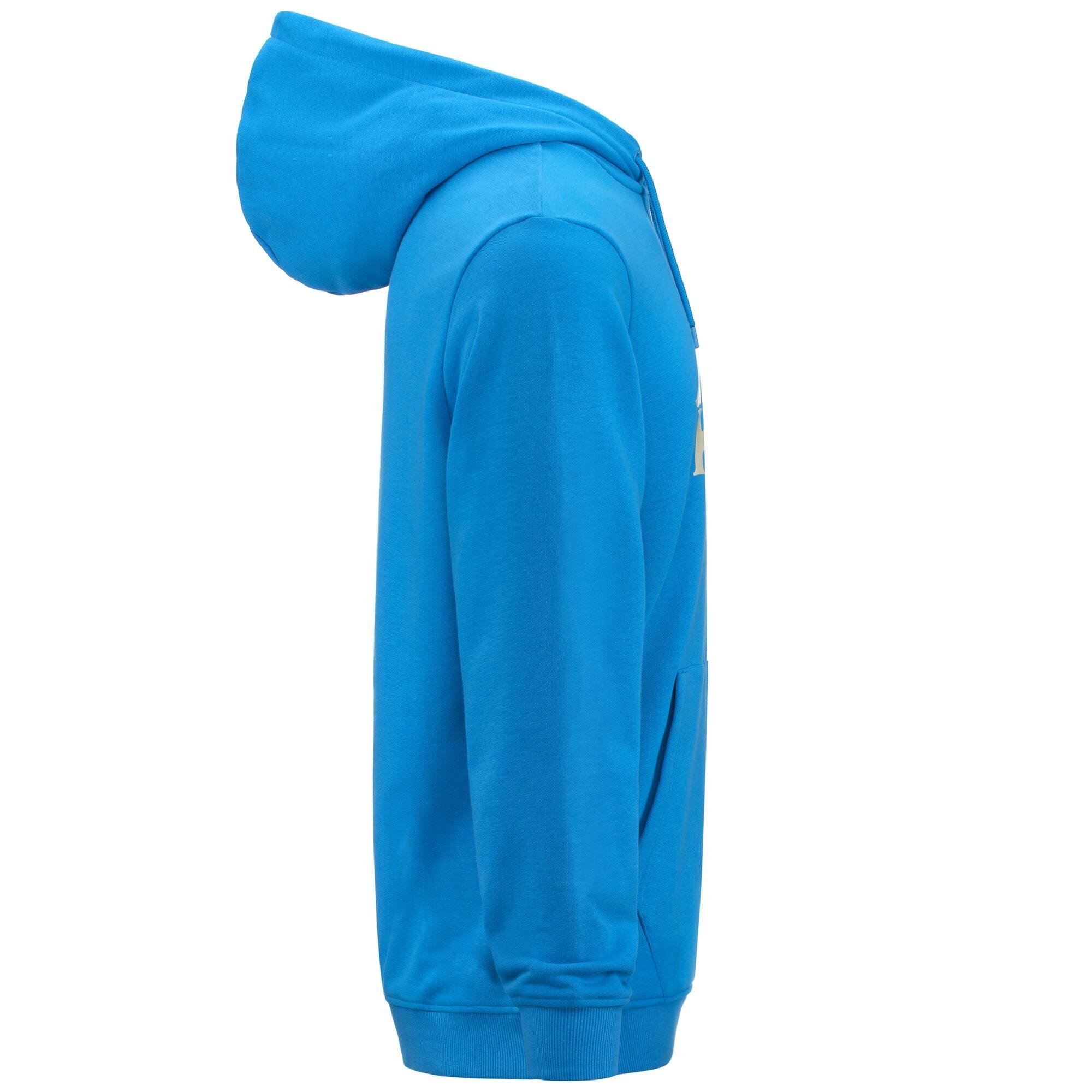 Felpa da uomo in cotone blu da sport street 3/7