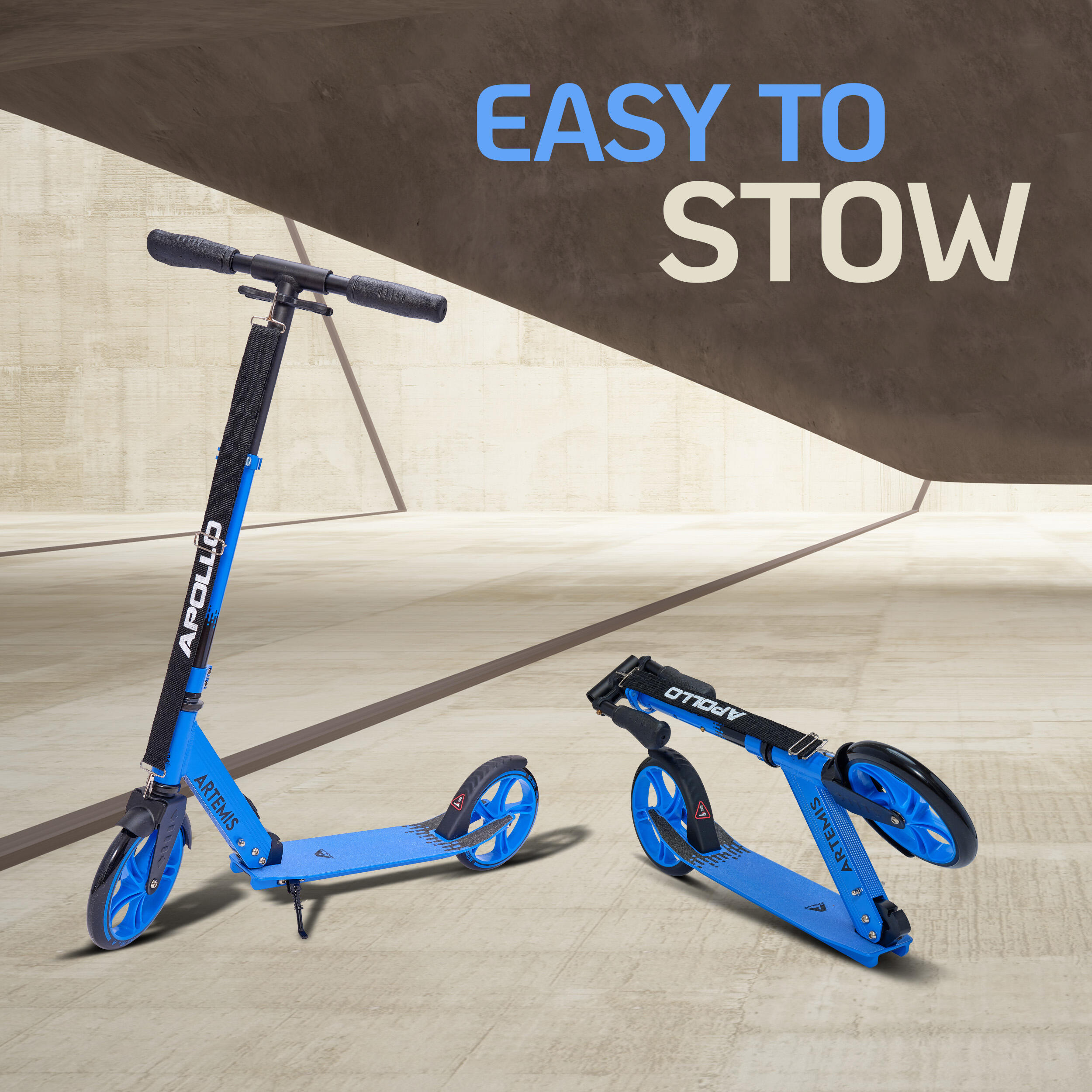Artemis City Scooter patinete ajustable, plegable, ruedas grandes, para niños 6+ 3/7