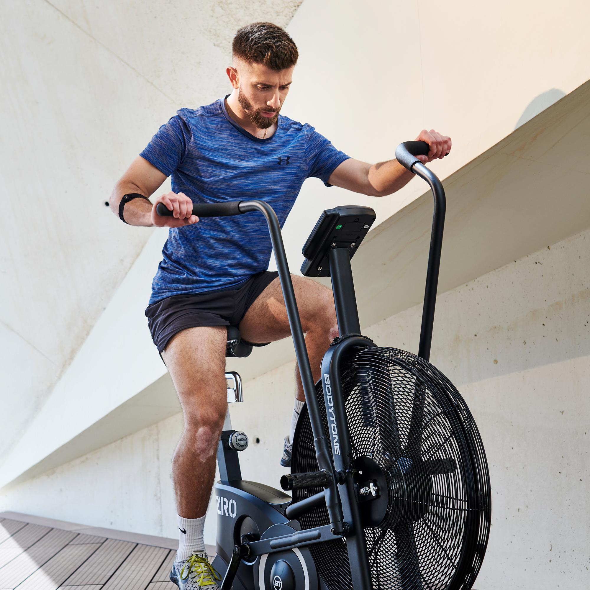 Airbike Bicicleta indoor resistencia al aire Bodytone ZROBv1, pantalla LCD 2/7
