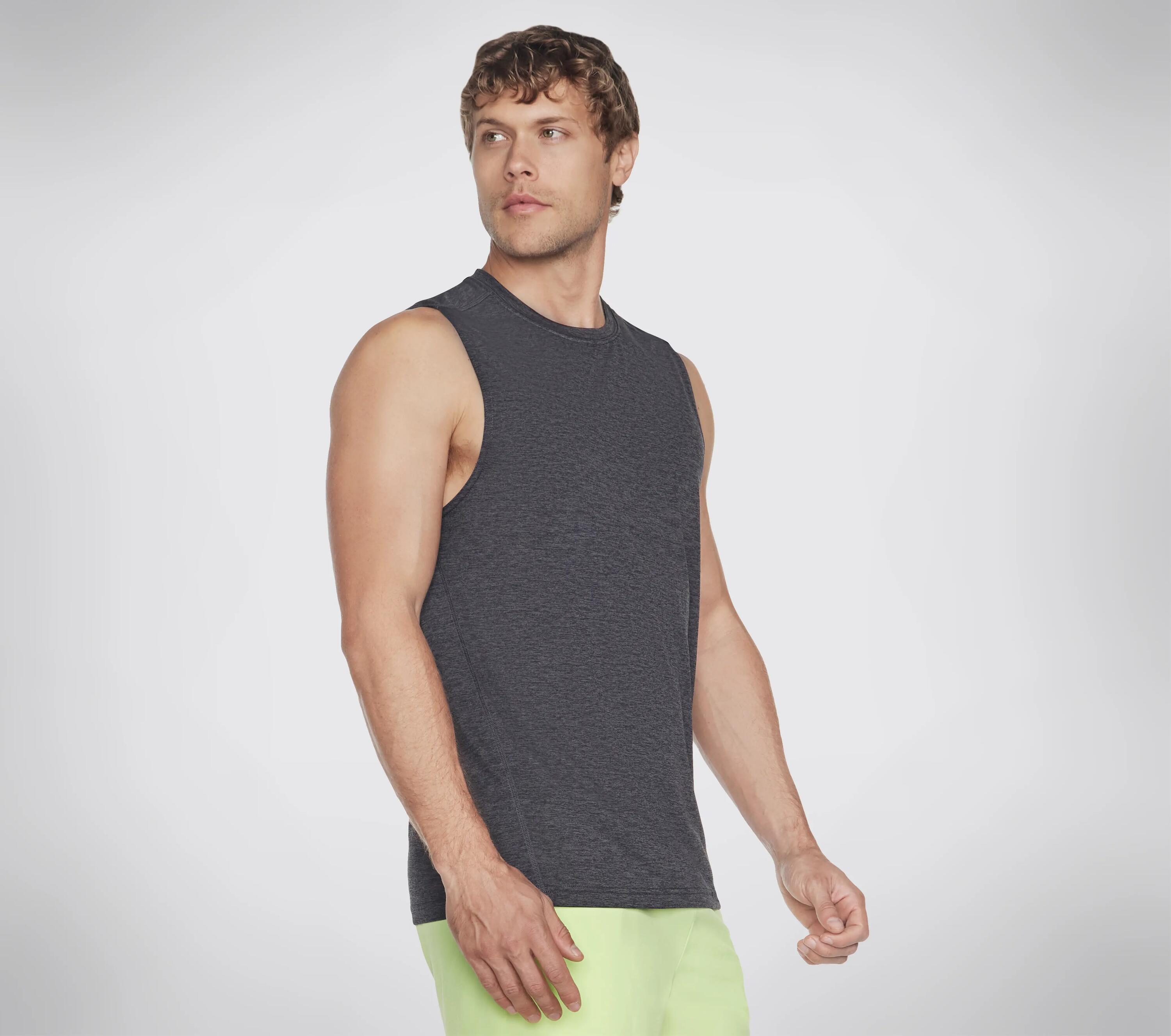 T-shirt/Débardeur GODRI CHARGE MUSCLE pour homme Gris foncé / Noir 3/4