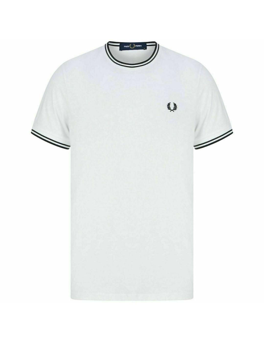 FRED PERRY Maglietta da uomo Fred Perry Twin Bianca