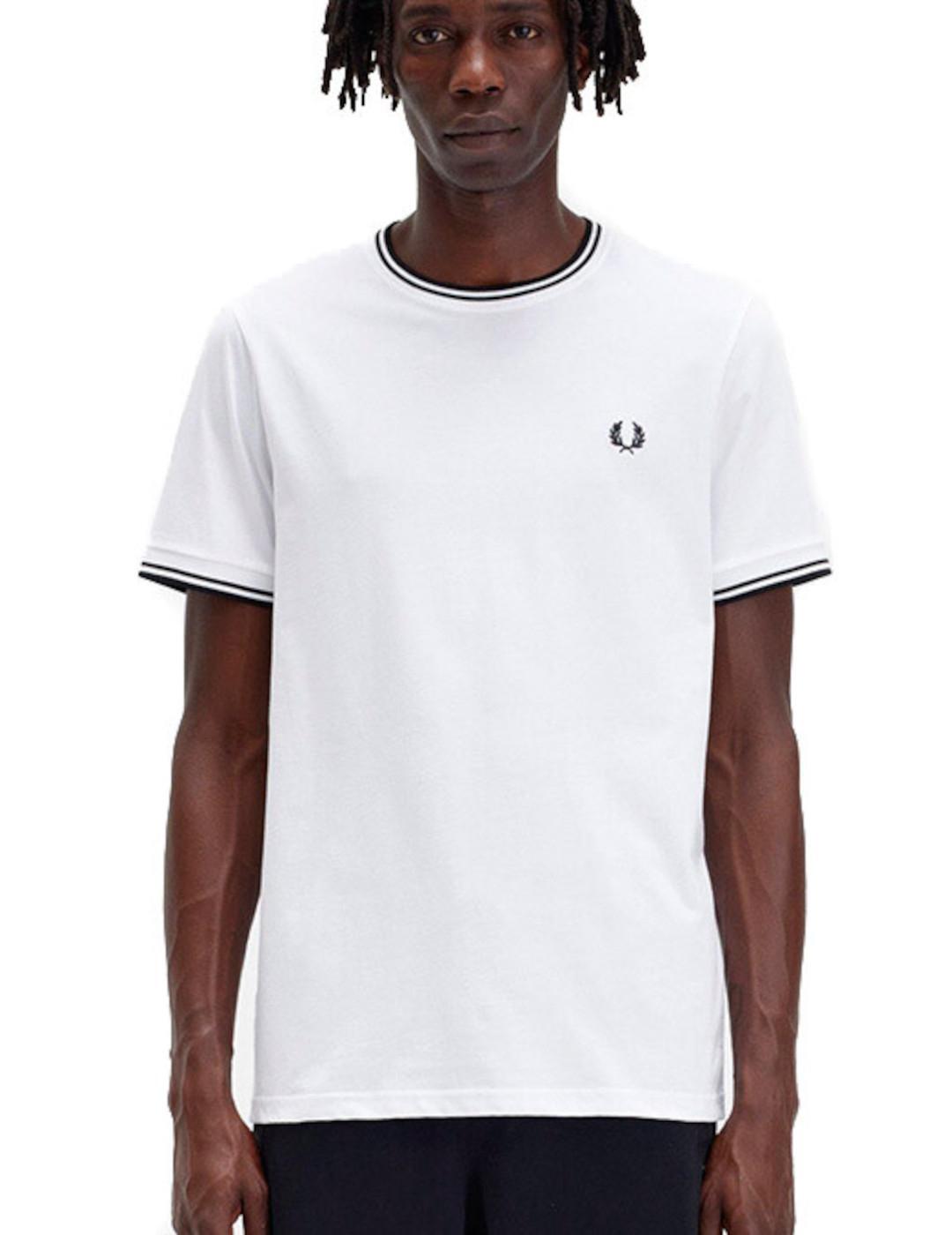 T-shirt Fred Perry Modèle M1588fp Couleur Blanc 3/6