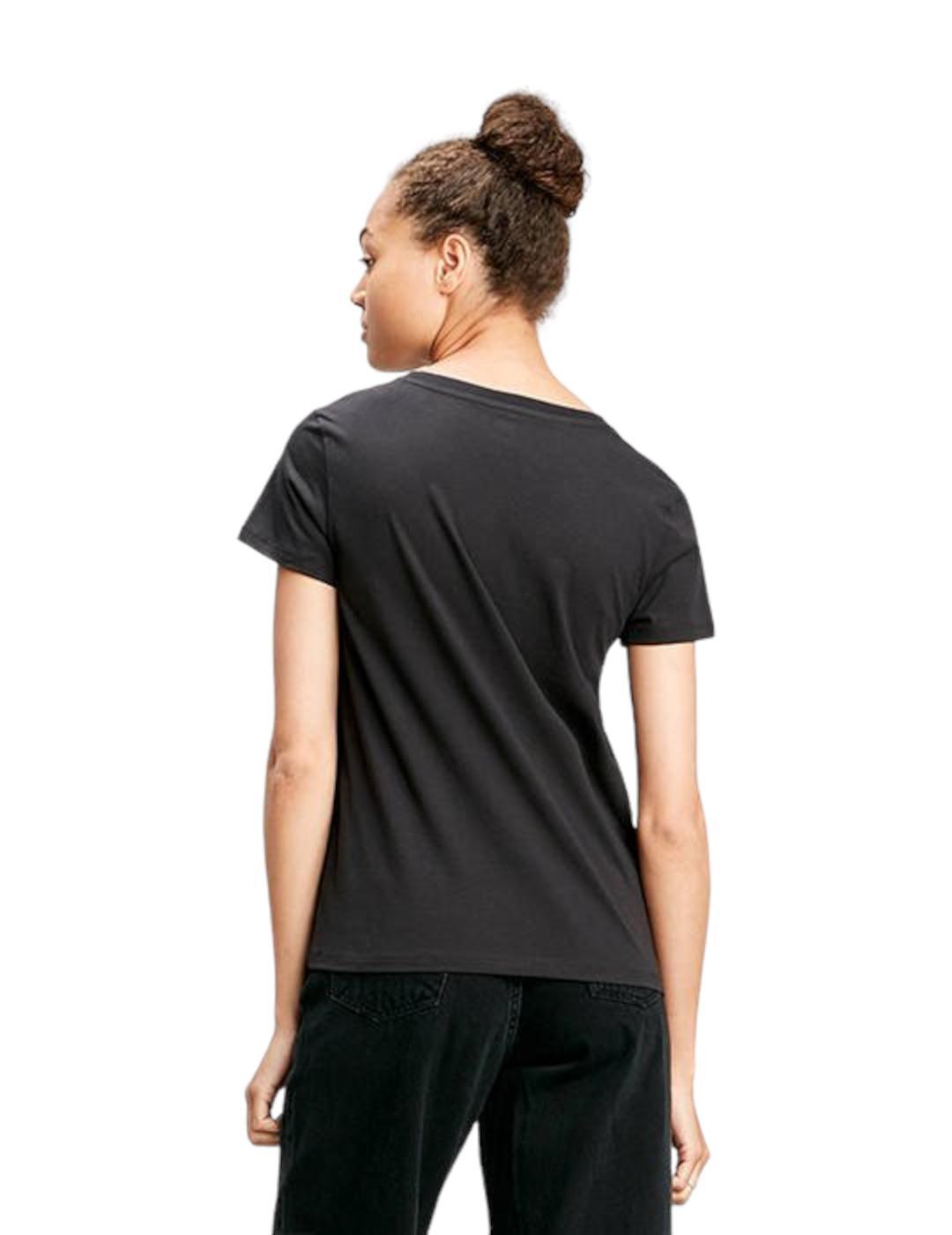 T-shirt femme Levis Perfect vneck Noir. 2/5