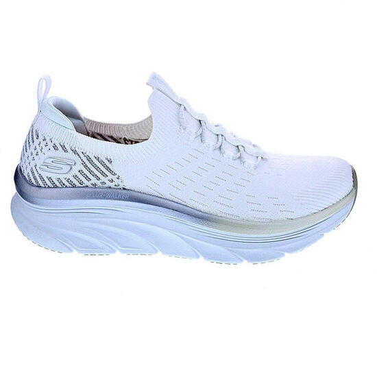 Zapatillas Skechers Mujer Relaxed Fit: D'Lux Walker - Let it Glow Blancas