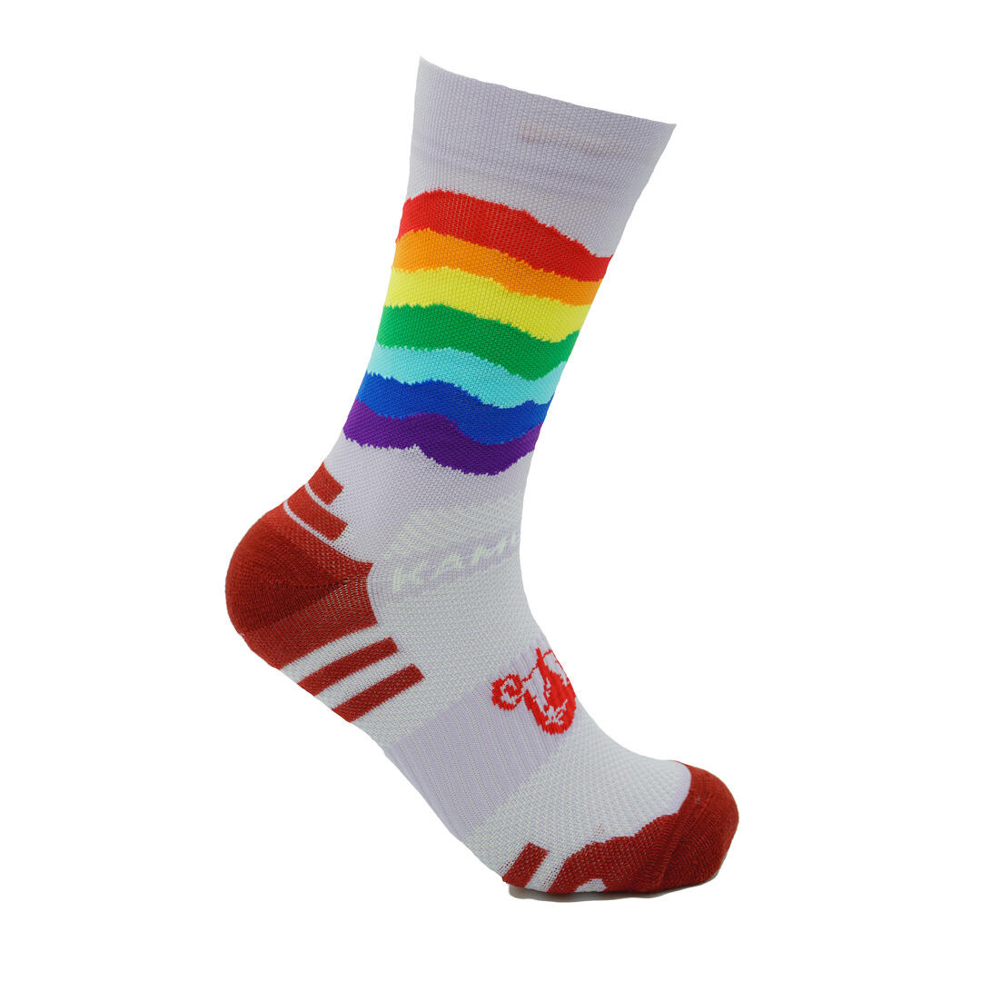MEIAS DE CORRIDA RAINBOW (1 LINHA) MALVA 4/4