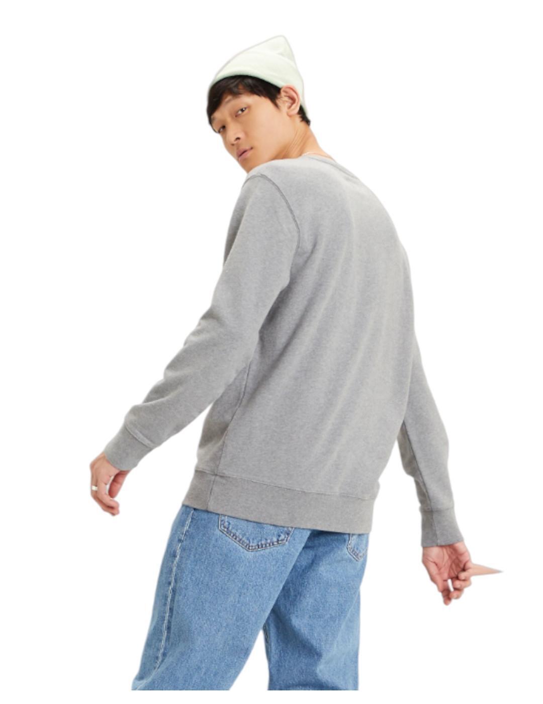 Pulls molletonnés pour homme Levi's Original gris 2/7