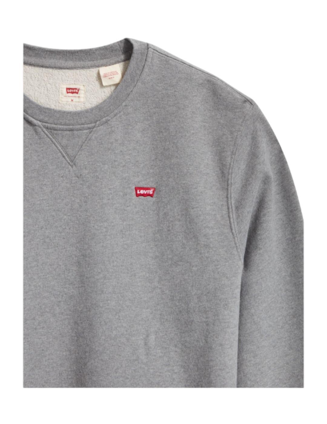 Pulls molletonnés pour homme Levi's Original gris 3/7