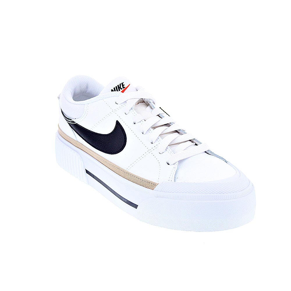 Tênis feminino Nike Court legacy branco. 4/6
