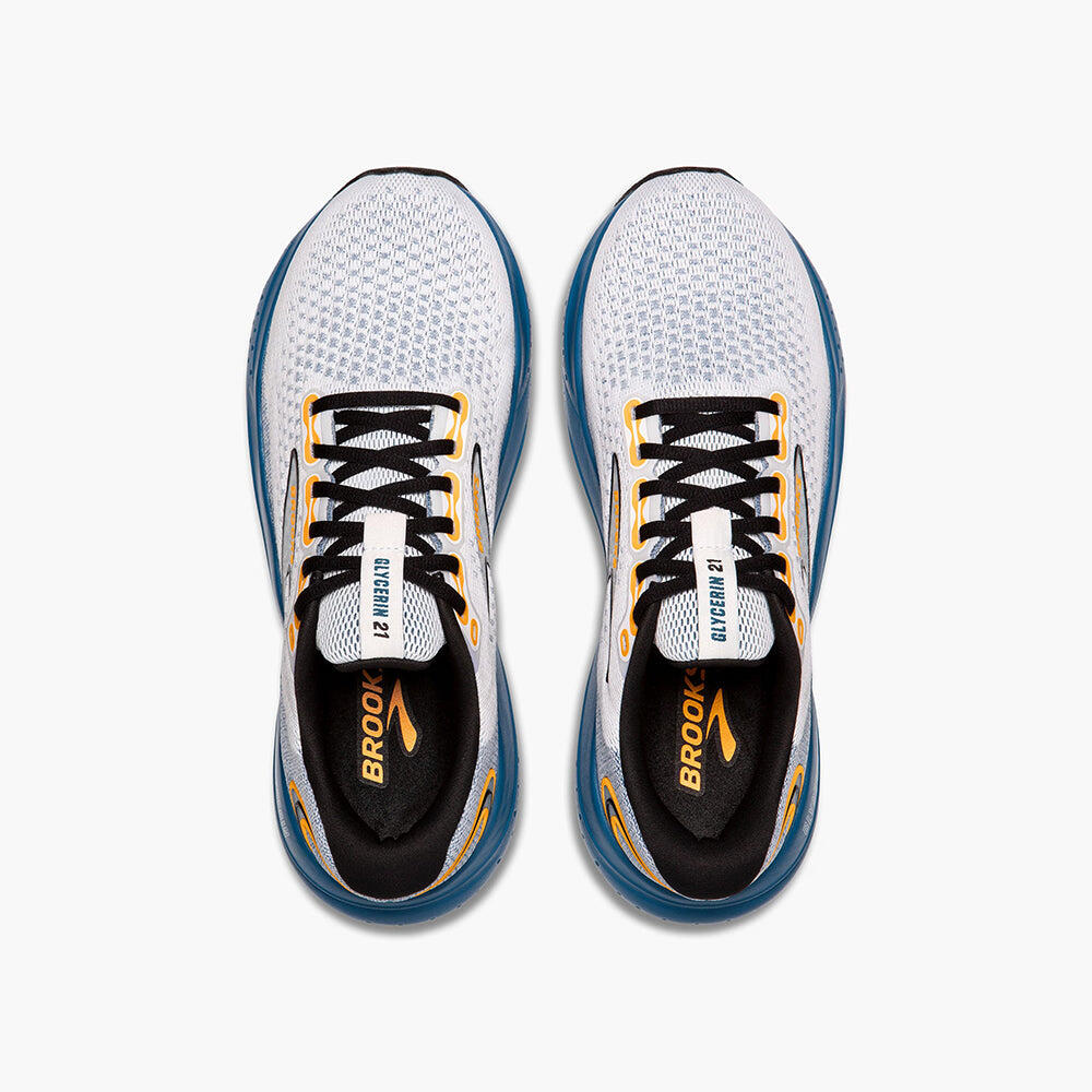 Glycerin 21 Men's Road Running Shoes White/Blue