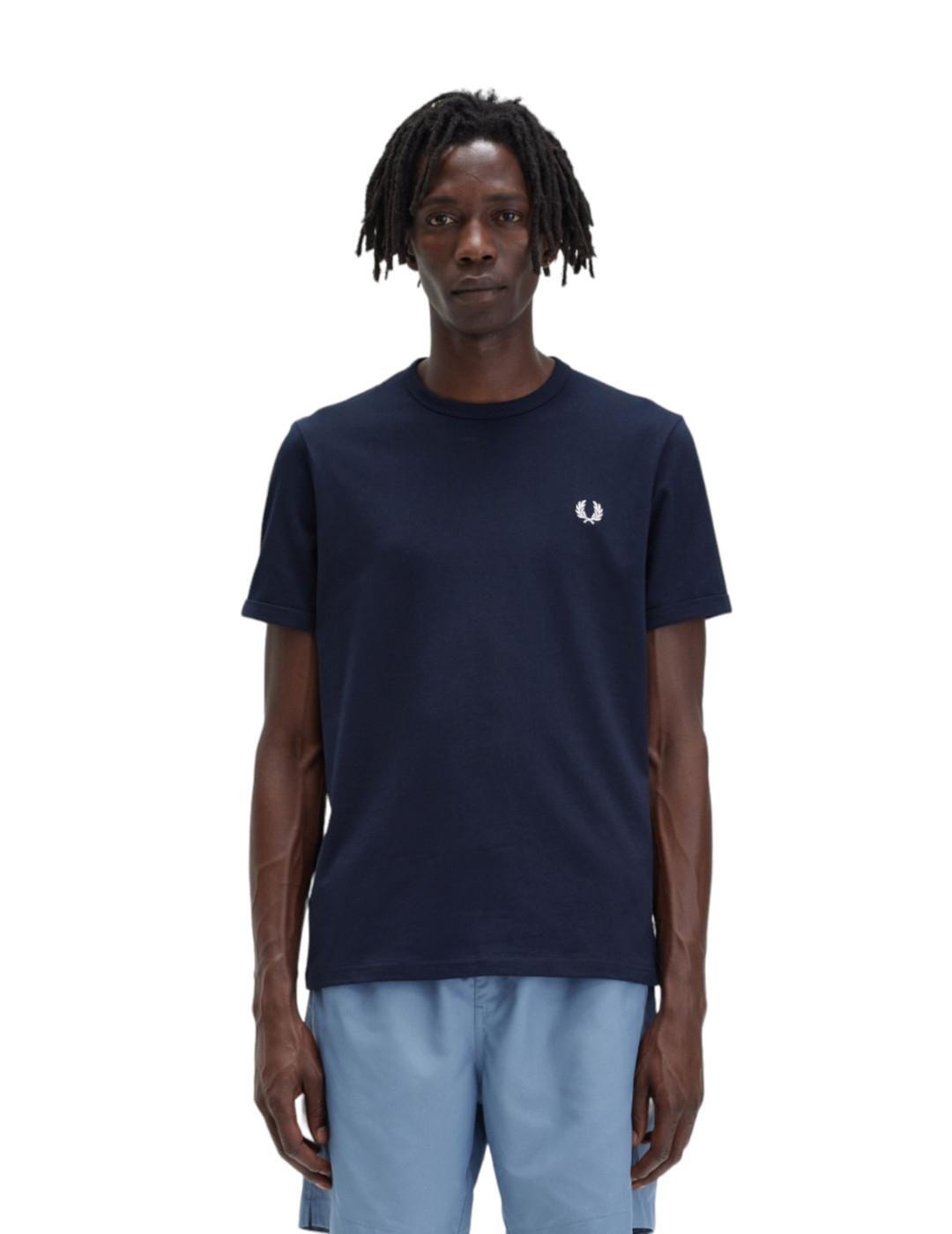 T-shirt pour homme Fred Perry Ringer Noir 2/5