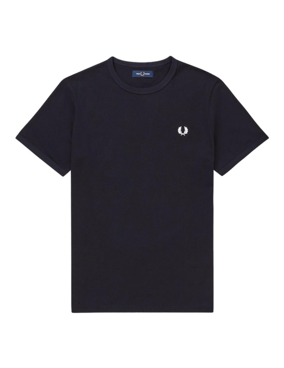 T-shirt pour homme Fred Perry Ringer Noir 1/5