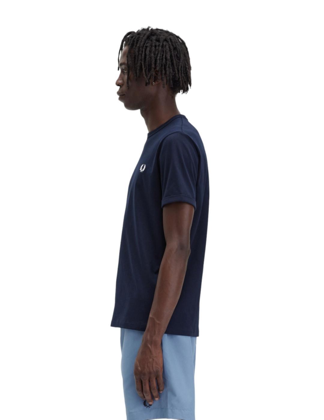 T-shirt pour homme Fred Perry Ringer Noir 3/5