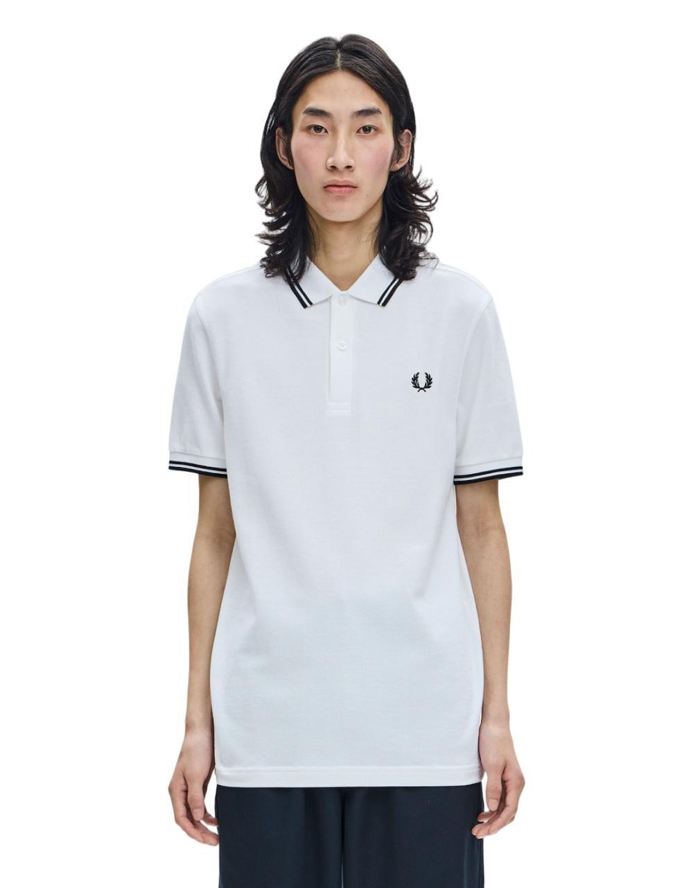 Maglietta da uomo Fred Perry bianca 3/4