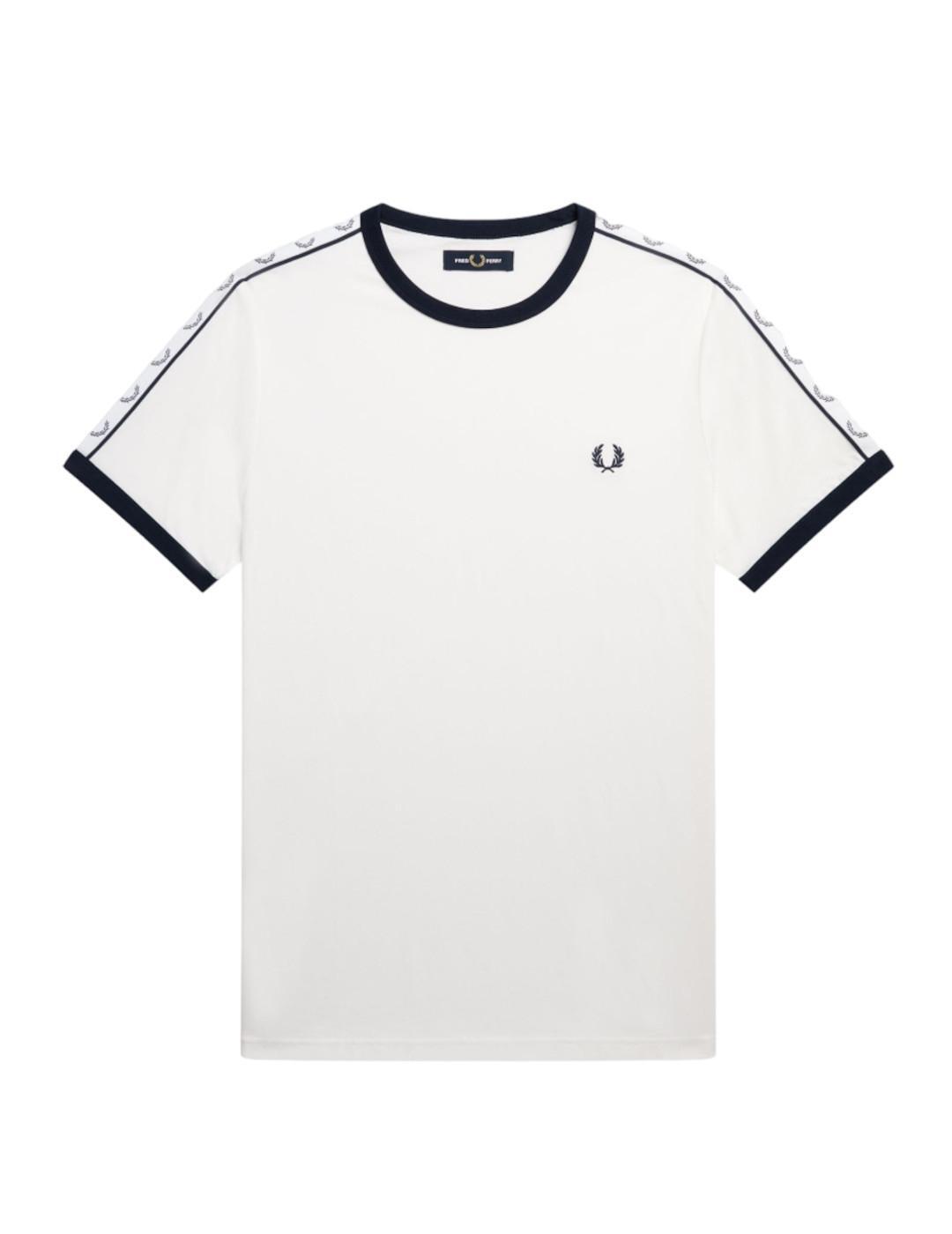 T-shirt pour homme Fred Perry Ringer Blanc 1/5