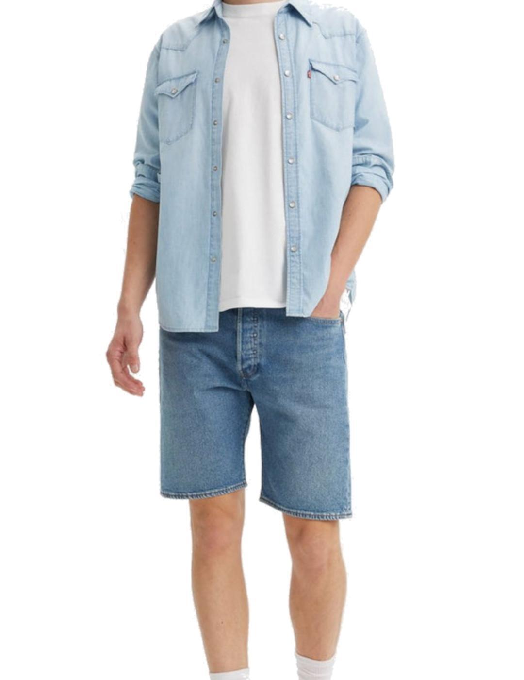Shorts pour homme Levis 501 original Bleu. 2/6