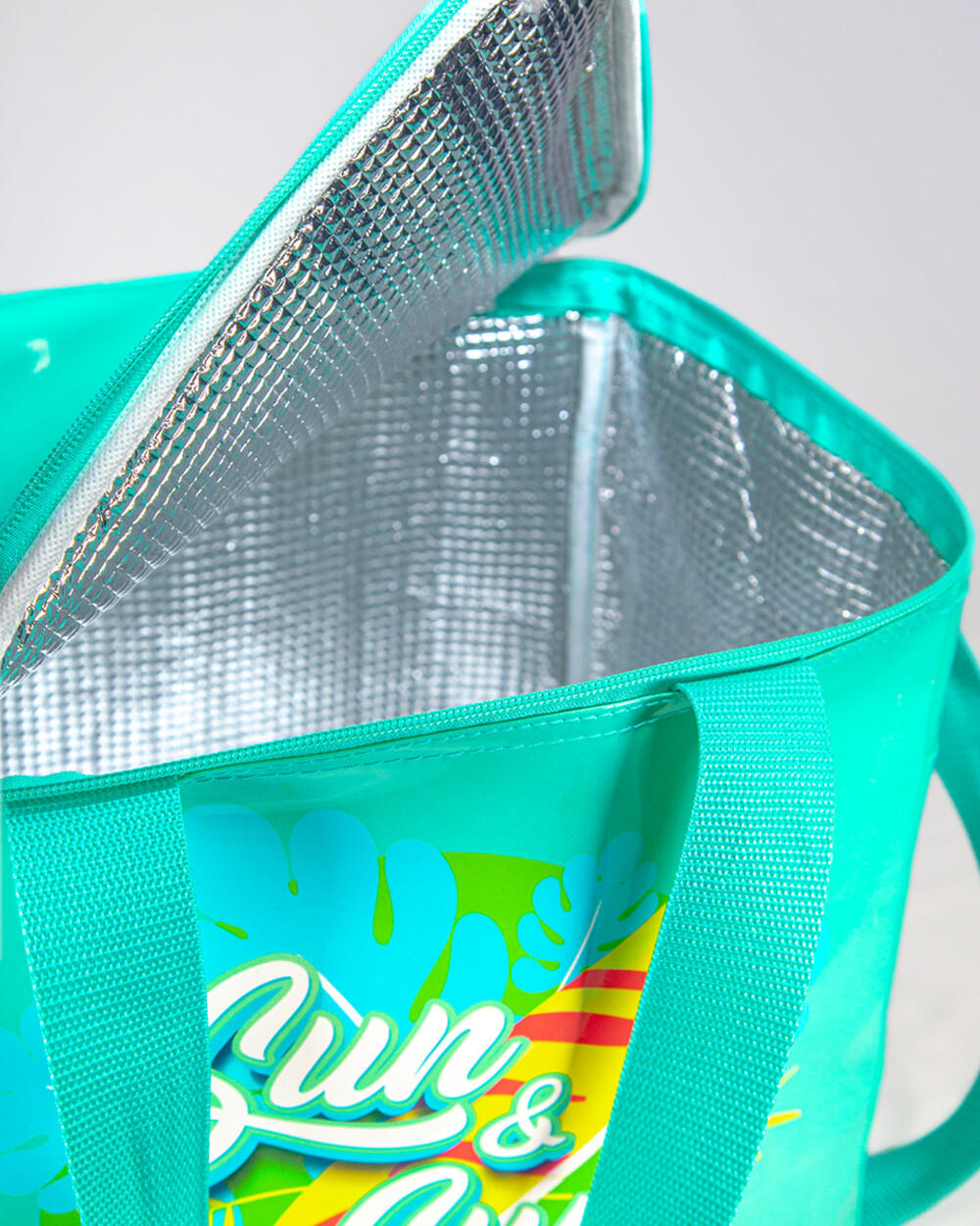 NEVERA DE PLAYA GRANDE PLEGABLE TURQUESA 17L 5/5