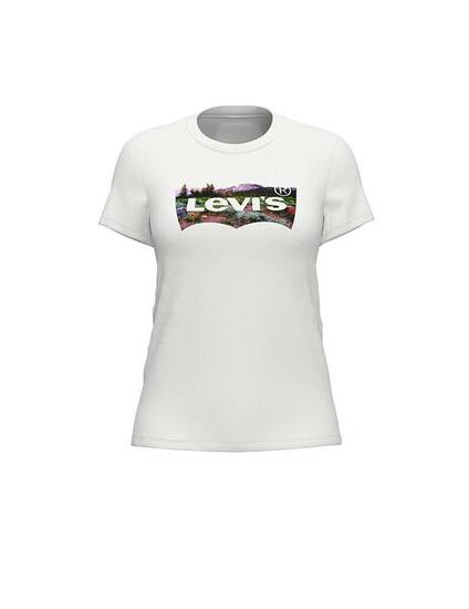 Damen T-Shirt Levis Summer Mountain Weiß.
