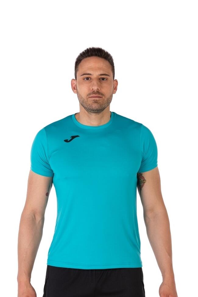 JOMA T-Shirt Manga Curta Running Homem Joma Record II Azul-Turquesa Fluor