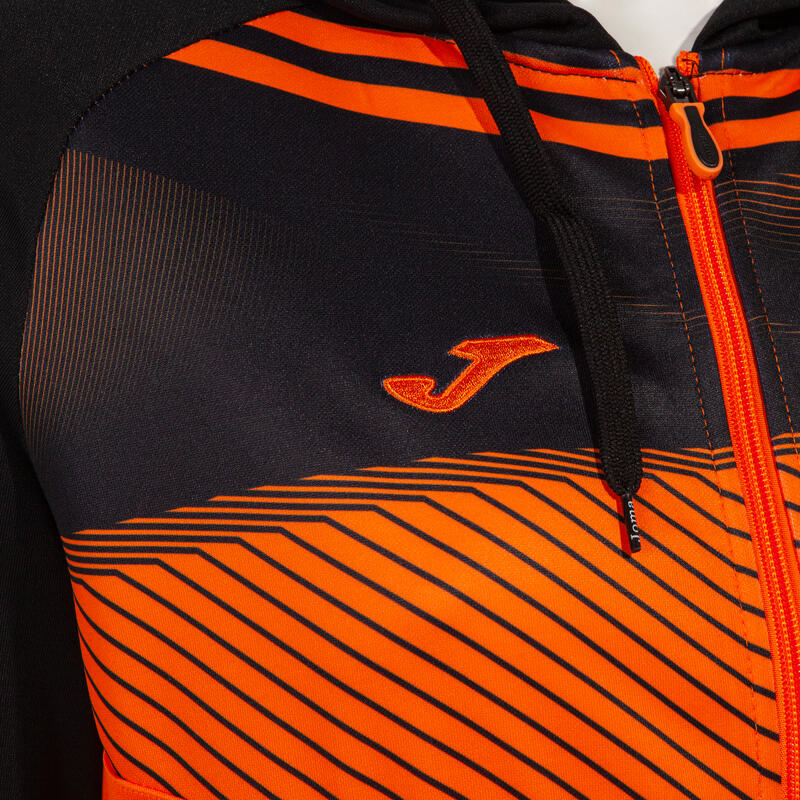 Chaqueta Con Capucha Fútbol Mujer Joma Supernova II Naranja