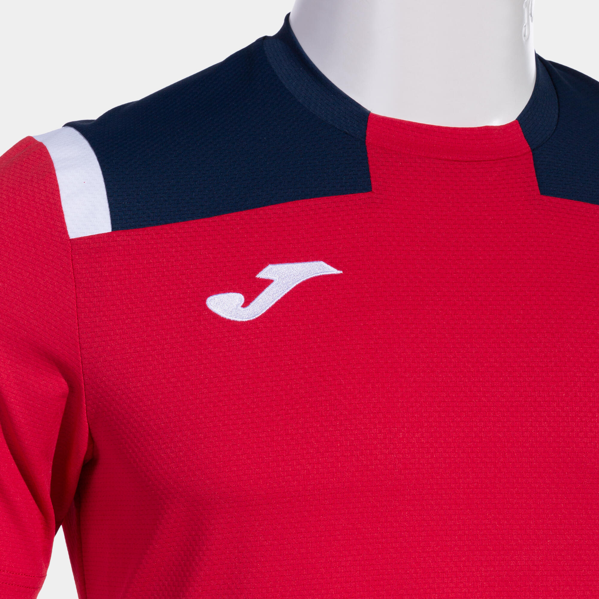 Maillot Manches Courtes Football Homme Joma Toledo Rouge 3/4