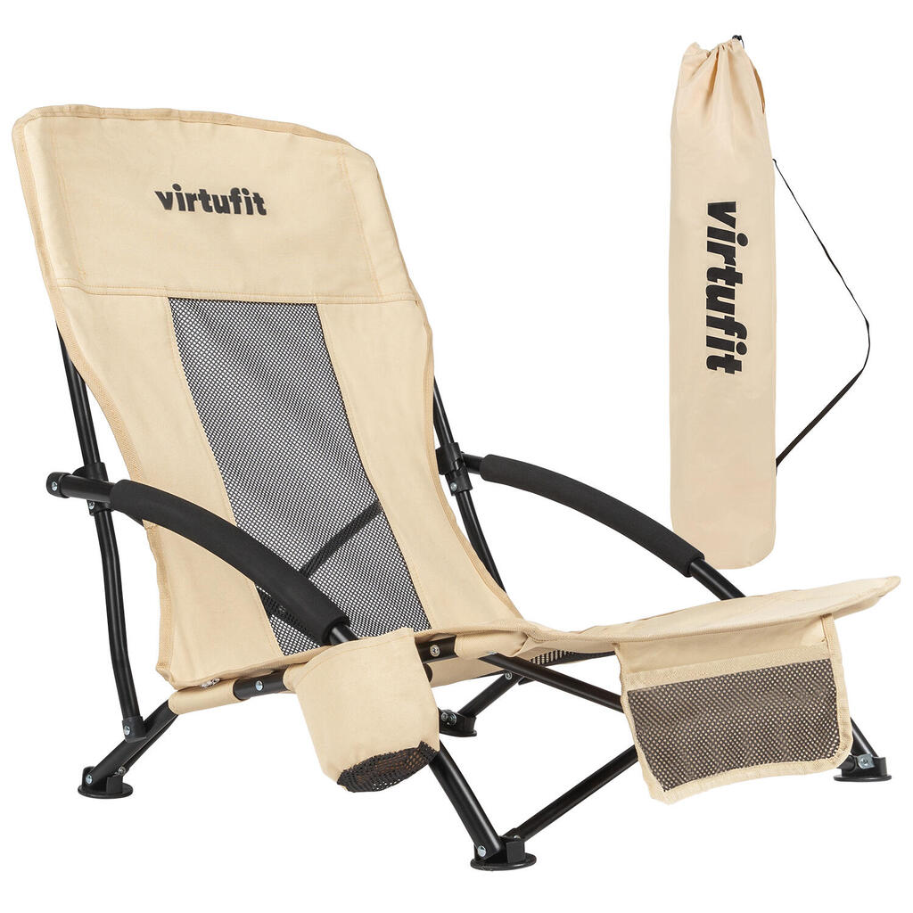 Foldable Beach Chair - Beige