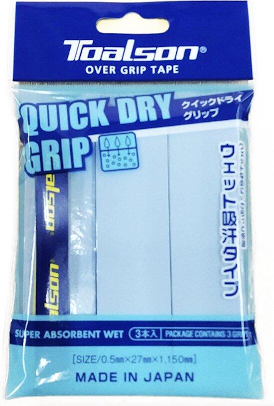 TOALSON Toalson Quick Dry Overgrip Blauw (Nieuw2024) - Tennis Padel - 3 Stuks