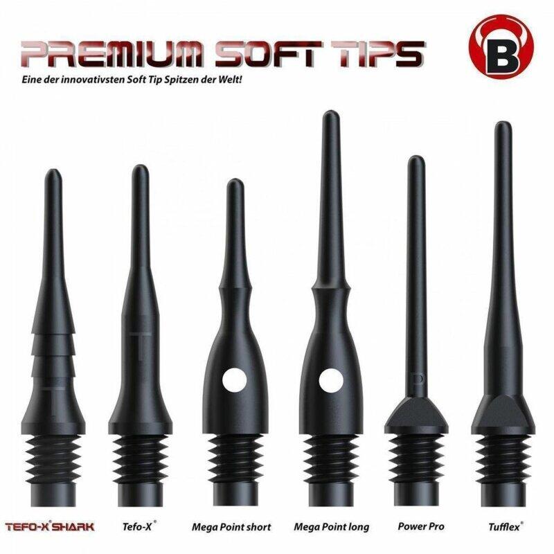 BULL'S Tefo-X Shark Soft Tips 6mm(2BA) 1000stk. natur 2/3