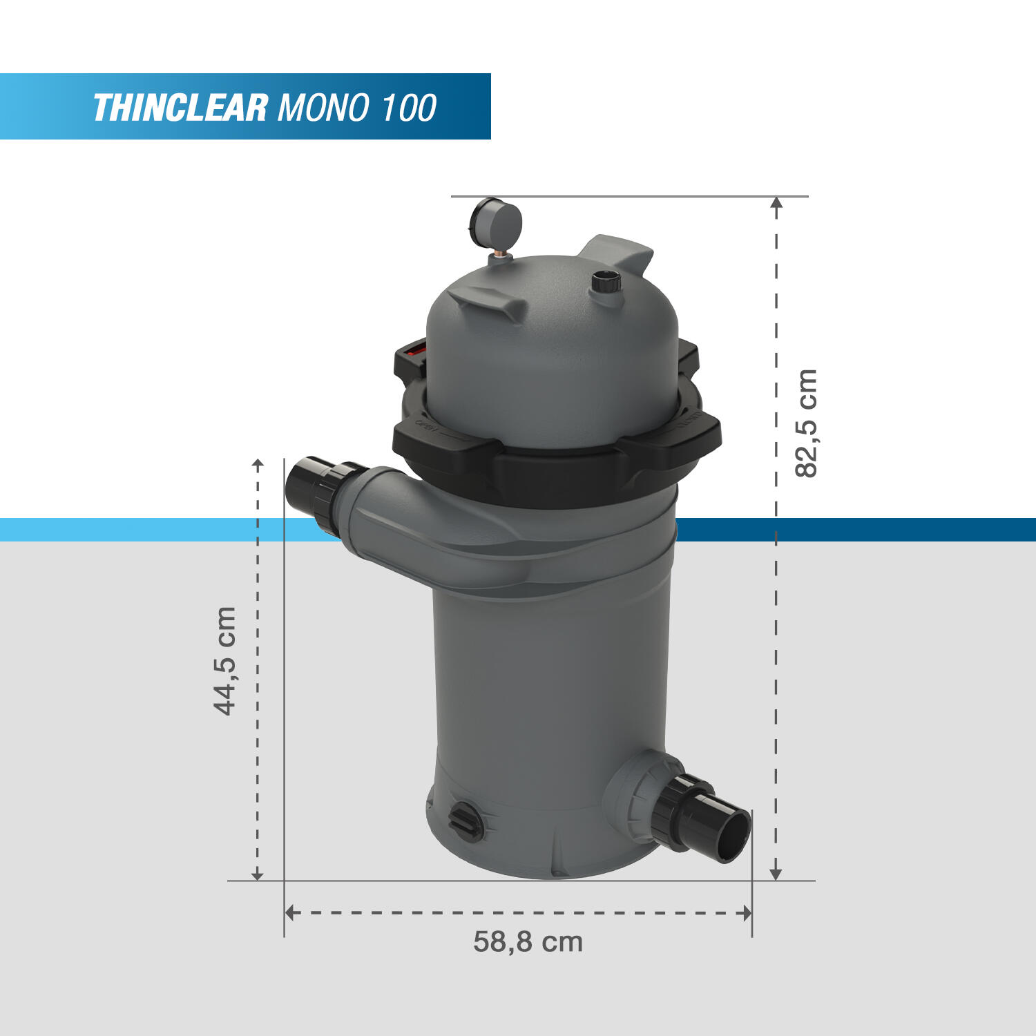 Sistema de filtragem de cartucho para piscina de até 80 m³ - Poolex PF-TCR100 2/6